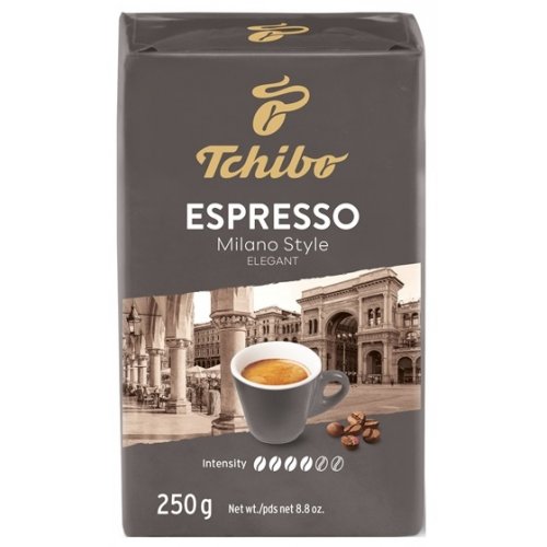 Tchibo Espresso Milano Style 250g, cafea prajita si macinata vidata